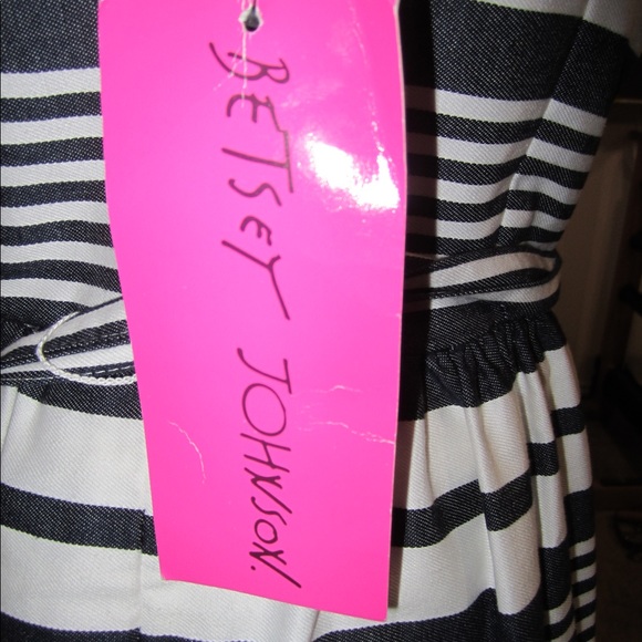 NWT Betsy Johnson Striped A Line Dress Sz 12 - Picture 5 of 8